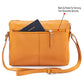 Leather Crossbody Bags for Women Small Soft Genuine Pebbled Sling Shoulder Handbag Crossover Purse with Full Adjustable Strap