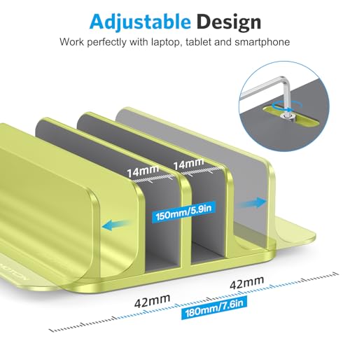 Dual Vertical Desk Laptop Stand Holder