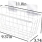 2 Set LeleCAT Hanging Wall Basket Organizer, Over the Cabinet Door Adhesive Wire Baskets for Organizing Kitchen Food Pantry Bathroom Shelf Storage No Drilling Wall Mounted,White