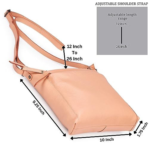 Leather Crossbody Bags for Women Small Genuine Nappa Purse Multi