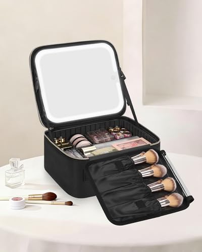 Makeup Bag with LED Mirror