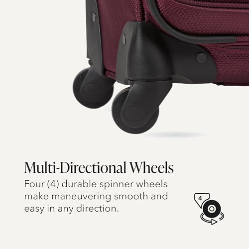 Sion Softside Expandable Spinner Luggage Durable Lightweight Travel Suitcase (3 Count)