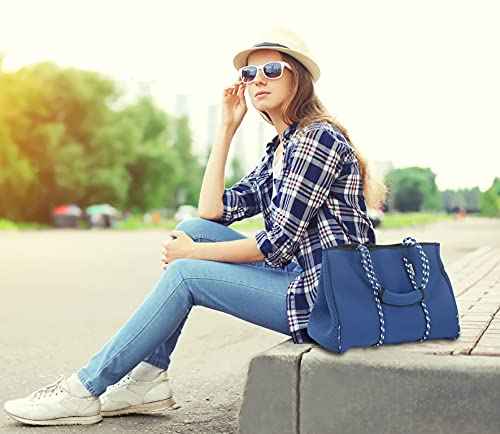 Neoprene Multipurpose Beach Bag Tote with Inner Zipper Pocket