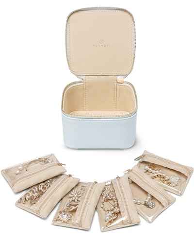 Jewelry Travel Organizer with Clear 6 Velvet Bags