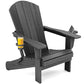 Outdoor Adirondack Chairs with 2 Cup Holders