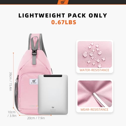 Sling Bag RFID Crossbody Sling Backpack Cross Body Shoulder Bag Travel Hiking Daypack for Women Men