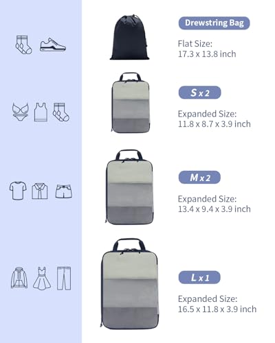 6 Set Compression Packing Cubes (6 Count)