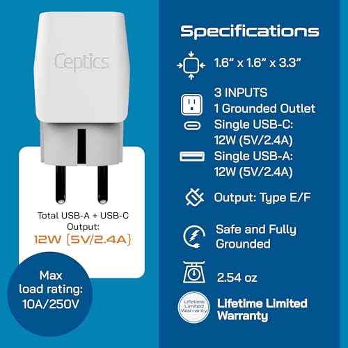 European Plug Adapters Combo (2 Count)