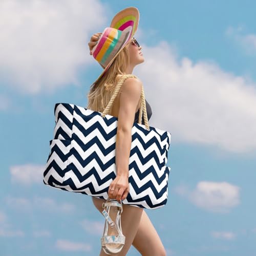Beach Bag Large Beach Tote Bag for Women Waterproof Sandproof Swim Pool Bag With Zipper