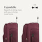 Sion Softside Expandable Spinner Luggage Durable Lightweight Travel Suitcase