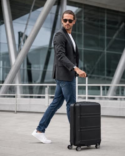 Carry On Luggage 22x14x9 Airline Approved with Spinner Wheels
