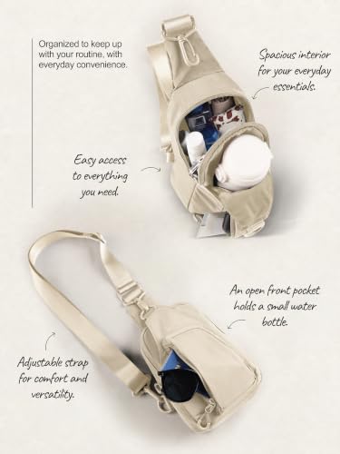 Sling Bag with Adjustable Straps Crossbody Chest Bag Lightweight Small Backpack for Casual Outdoor Traveling Hiking