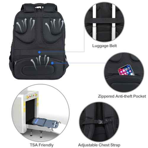 Travel Laptop Backpack 18.4 Inch XXXL Computer Backpack for Men