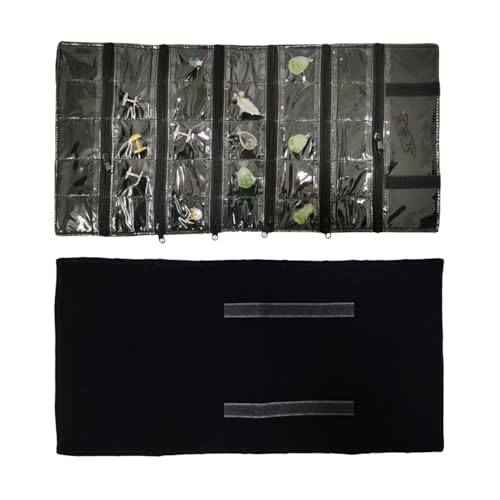 Travel Jewelry Roll Bag Portable Organizer Pouch With Grids&PVC Cover Storage Bags for Necklace