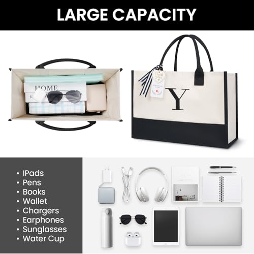 Initial Tote Bag