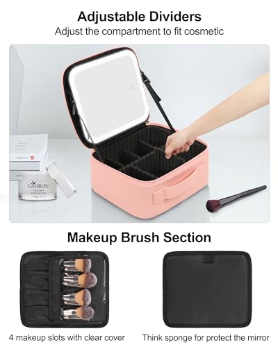 Makeup Bag with LED Mirror