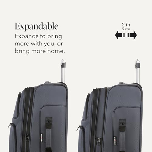 Sion Softside Expandable Spinner Luggage Durable Lightweight Travel Suitcase