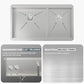 33 Inch Stainless Steel Double Bowl Kitchen Sinks16 Gauge T304 Undermount Kitchen Sinks Workstation Sink 60