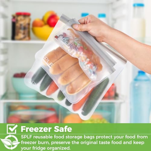 12 Pack Dishwasher Safe Reusable Food Storage Bags (12 Count)