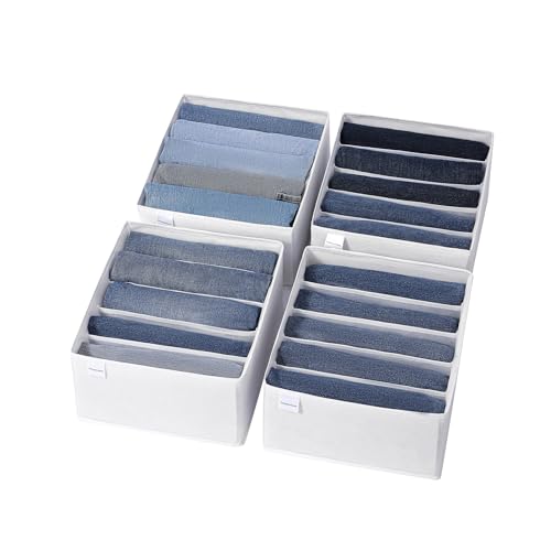 4 Packs Jeans Drawer Organizers for Clothing (4 Count)