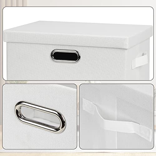 Medium 15" 21 Quart Collapsible Stackable Storage Bins with Lids (5 Count)