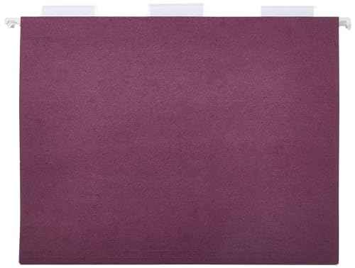Hanging File Folders with Adjustable Tabs for Document Organization (25 Count)