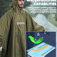 Hooded Rain Poncho for Adult Waterproof Lightweight Raincoat