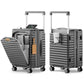 Expandable 20 Inch Carry on Luggage with Front Pocket