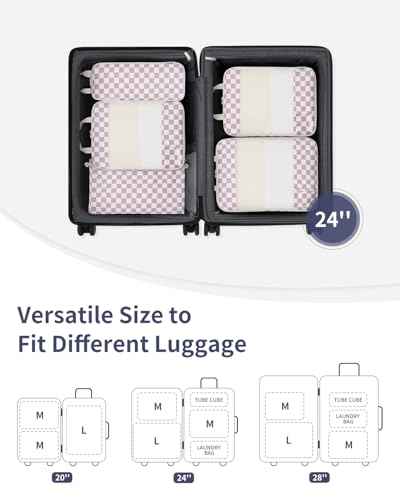 5 Set Compression Packing Cubes for Travel