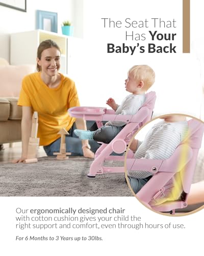 Feed Me 3-in-1 Travel High Chair Booster Seat - Rose Tea