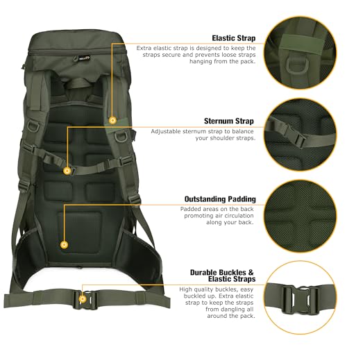 50L Hiking Survival Backpack