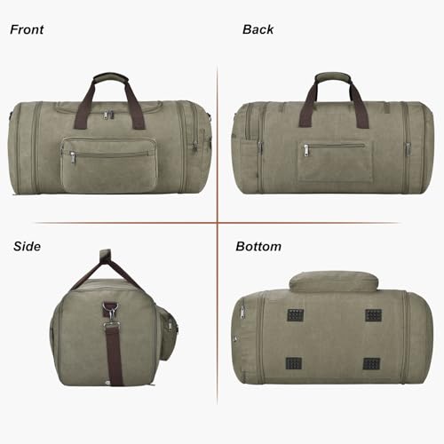60L Canvas Duffle Bag for Men