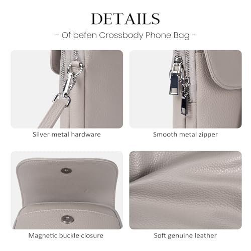 Genuine Leather Small Crossbody Bags for Women Cell Phone Purse