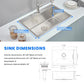 28×20 Inch Drop In SUS 304 Kitchen Sink