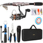 Fishing Rod and Reel Combos Carbon Fiber Telescopic Fishing Pole with Reel Combo Sea Saltwater Freshwater Kit Fishing Rod Kit