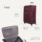Sion Softside Expandable Spinner Luggage Durable Lightweight Travel Suitcase (3 Count)