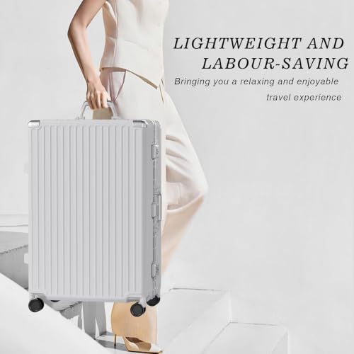 Luggage Sets 2 Piece Aluminum Frame Carry On and Checked Suitcase PC ABS Hard Shell TSA Lock No Zipper