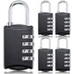 5 Pcs 4 Digit Combination Locks Small Combo for Luggage (5 Count)