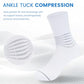 Crew Compression Socks for Women Men with Ankle Arch Support Plantar Fasciitis Relief 3 Pairs