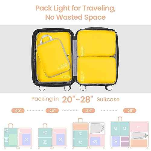 Compression Packing Cubes for Travel (4 Count)