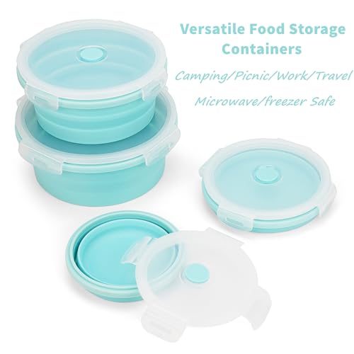 Silicone Collapsible Food Storage Containers (4 Count)