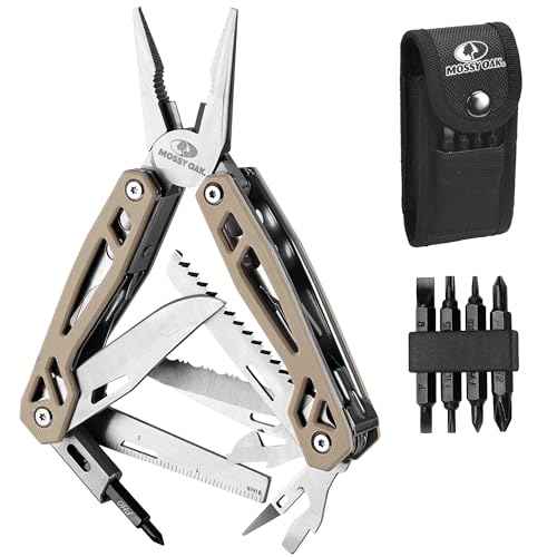 Multitool, 22-in-1 Stainless Steel Pliers with Screwdriver Sleeve, Desert Steel Handle, Self-locking Knife with Sheath-Perfect for Outdoor, Survival, Camping, Hiking, Simple Repair