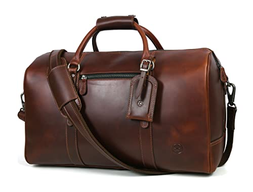 Leather Travel Duffel Bag