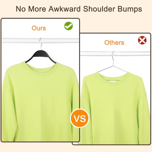 Slim Wooden Hangers with Extra Soft Non (30 Count)