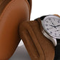 Brown Leather 2 Watch Roll Travel Case for Men