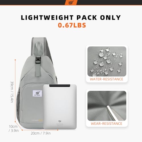 Sling Bag RFID Crossbody Sling Backpack Cross Body Shoulder Bag Travel Hiking Daypack for Women Men