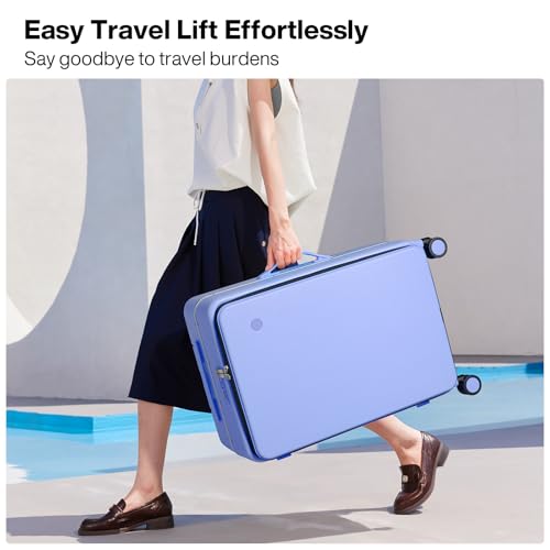 20 Inch Carry On Luggage 22x14x9 Airline Approved PC Hard Shell Suitcase Top Opening Aluminum Frame Travel Suitcases with Wheels