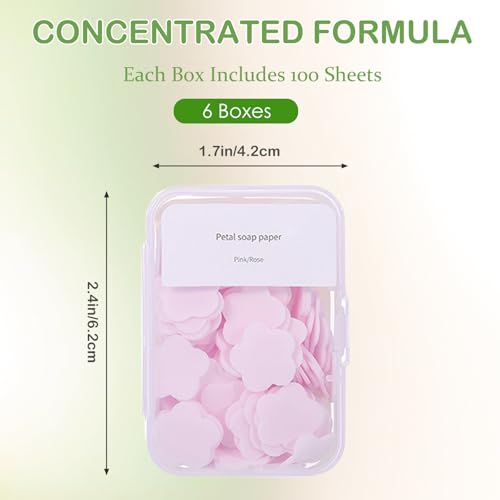 600PCS Portable Mini Soap Sheets (3.46 Ounce)