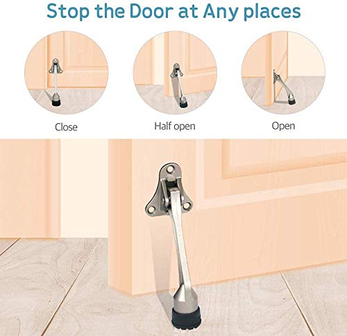 Door Stopper Kick Down Door Stops for Heavy Doors (12.15 Count)