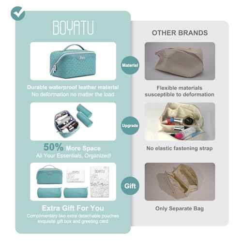 Travel Makeup Bag Cosmetic Bags for Women (3 Count)